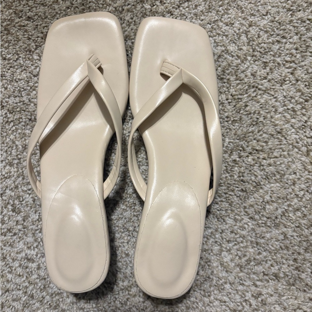 Elegant Cream Women's Kitten Heel Sandals